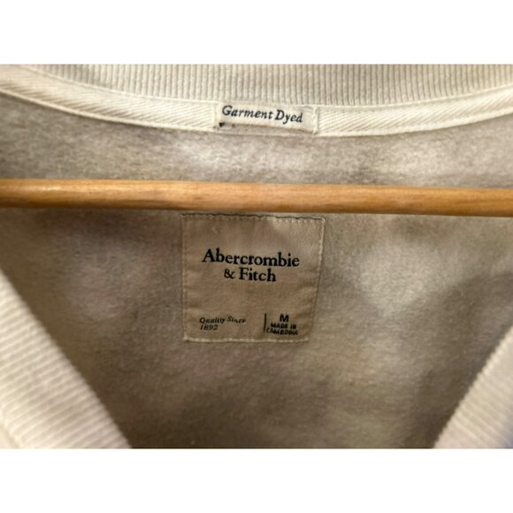Abercrombie & Fitch Garment-Dyed Tie-Dye Crewneck Sweatshirt Side Snap Buttons - Picture 3 of 5